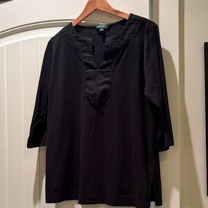 Ralph Lauren Classic Black v-neck top